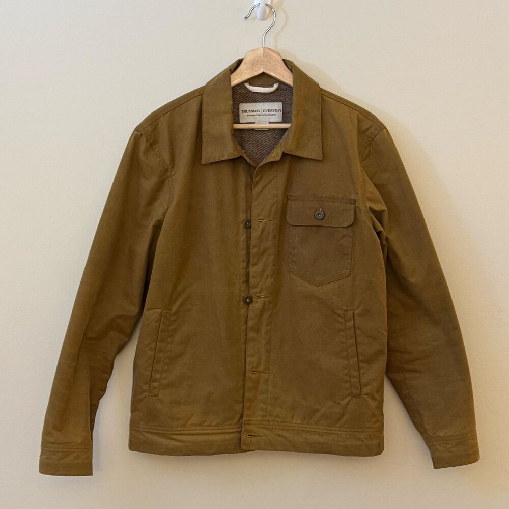 Thursday Boot Waxed Canvas Field Jacket Khaki Sz S